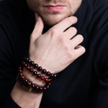 Men’s Natural Baltic Amber Bracelet – Cognac Amber Round Beads, 11 mm