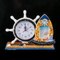 Baltic Amber Nautical Desk Clock & Sailboat Photo Frame