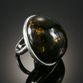 Natural Baltic Amber Statement Ring in 925 Sterling Silver – 14.10g