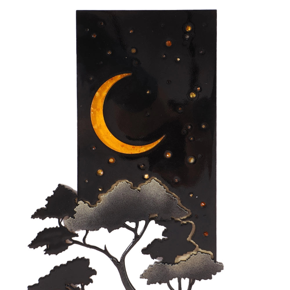 Handmade Baltic Amber Wall Panel | Twilight Modern Wall Art