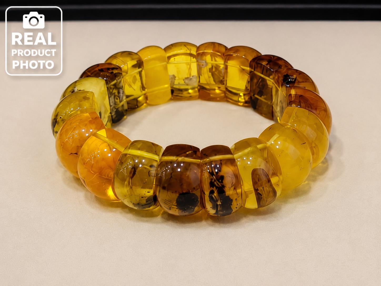 Genuine Baltic Amber Bracelet for Men, 6 Different Weights Available, Natural Stretch Amber Bracelet, Luxury Amber Jewelry Gift for Him