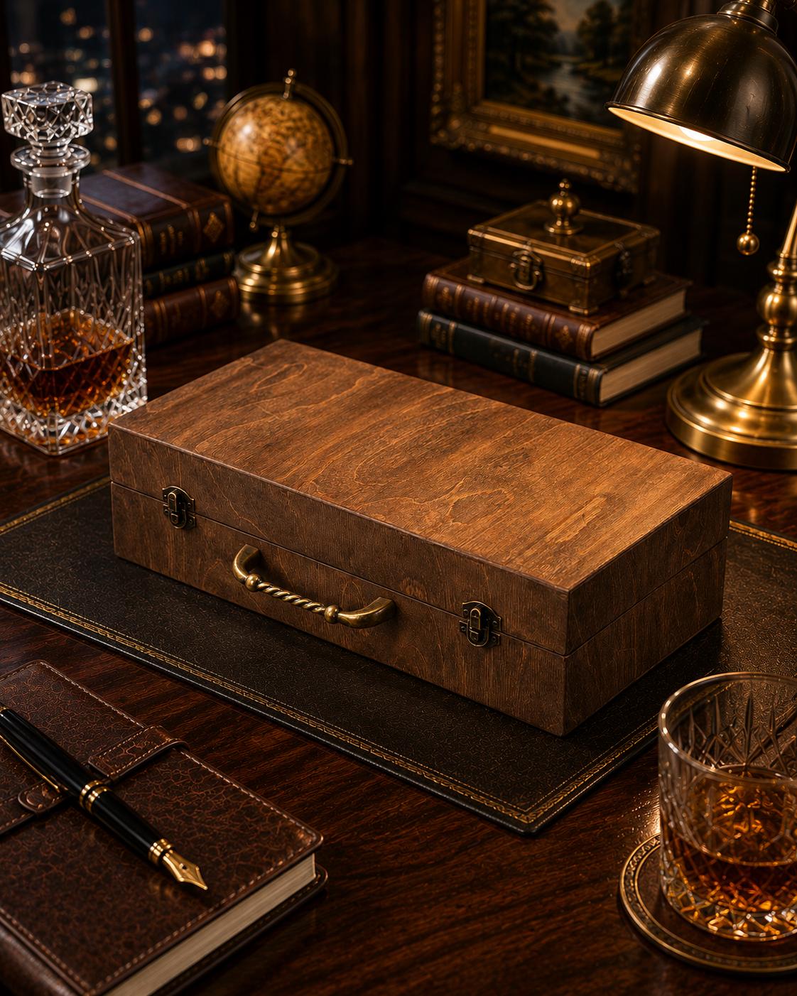 Luxury Baltic Amber Chess Set with Wooden Storage Box – Handmade Folding Collector Chess Board – Executive Gift for Him