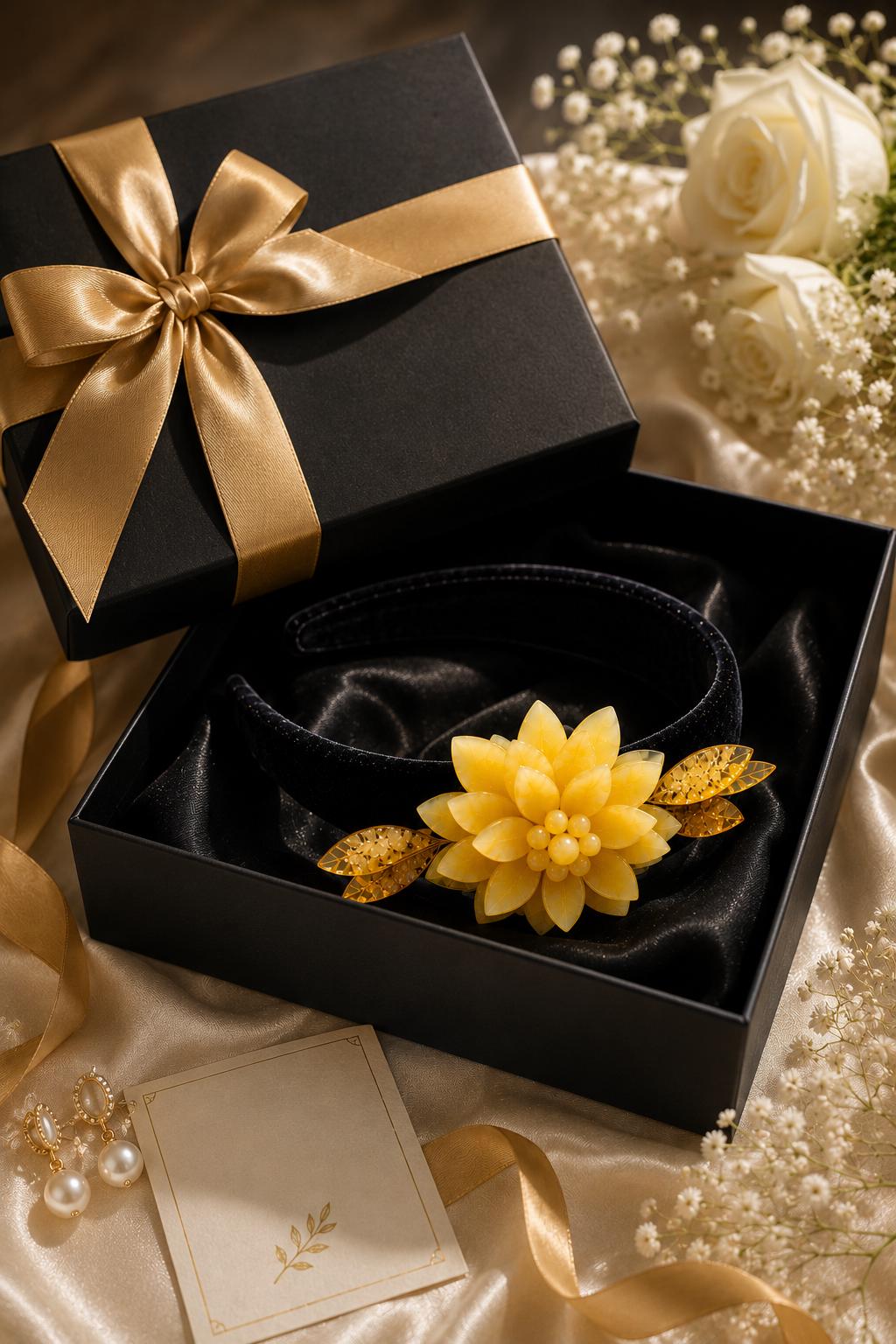 Baltic Amber Flower Headband – Handmade Milk Amber Hair Accessory, Floral Bridal Headpiece, Natural Matte Amber Crown