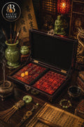 Luxury Baltic Amber Mahjong Set, Handmade Wooden Mahjong Game, Genuine Baltic Amber Tiles, Collector Board Game, Executive Gift