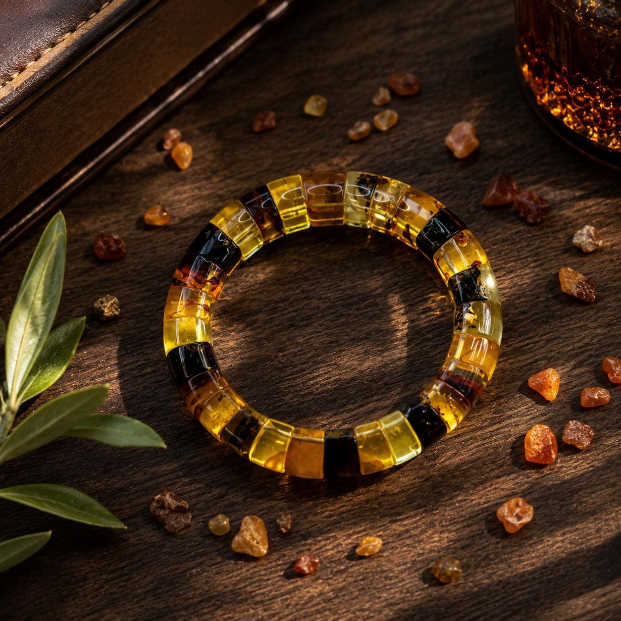 Genuine Baltic Amber Bracelet for Men, 6 Different Weights Available, Natural Stretch Amber Bracelet, Luxury Amber Jewelry Gift for Him