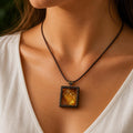 Rare Baltic Amber Insect Pendant Necklace, Genuine Amber Fossil Jewelry, Collector Statement Pendant, Handmade Nature Gift, One of a Kind