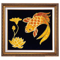 Natural Baltic Amber Fish Wall Art | Handmade Framed Panel