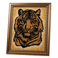 Natural Baltic Amber Tiger Wall Art | Framed Wildlife Portrait